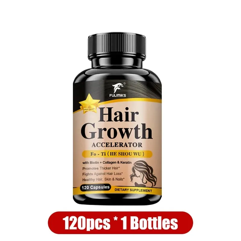 Buy 2 Get 2 Free! Hair Health Supplements Capsules with Fo-Ti Root Ginger Extract for Thicker Hair Skin Care Bone