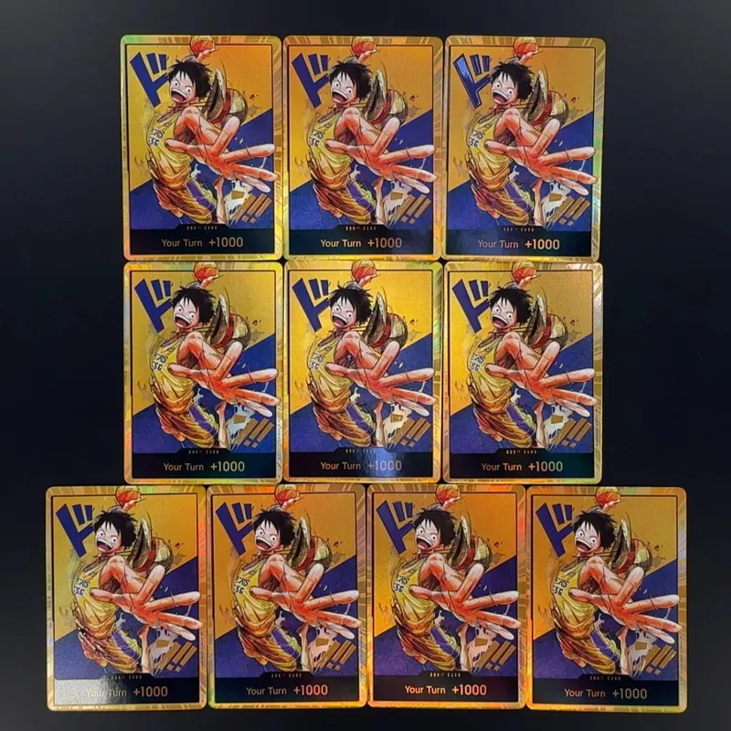 One Piece OPCG English Golden Holographic 3D Textured DON card Straw Hat Crew x Lakers DON card Anime Collectible Cards