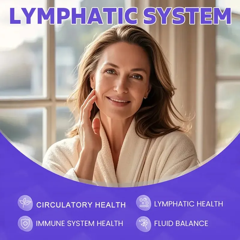 Natural Lymphatic Health Capsules Detox Cleanse Bawasan ang Puffiness Water Retention Support Thyroid Health & Immune Defense