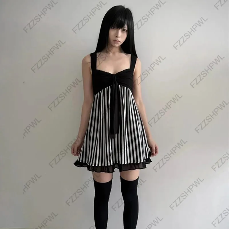 Peter Pan Collar Harajuku Sweet Style Y2K Dress Vintage vibe Punk Casual A-line skirt Fashion Spicy Girls Cleanfit​ Mini Skirt