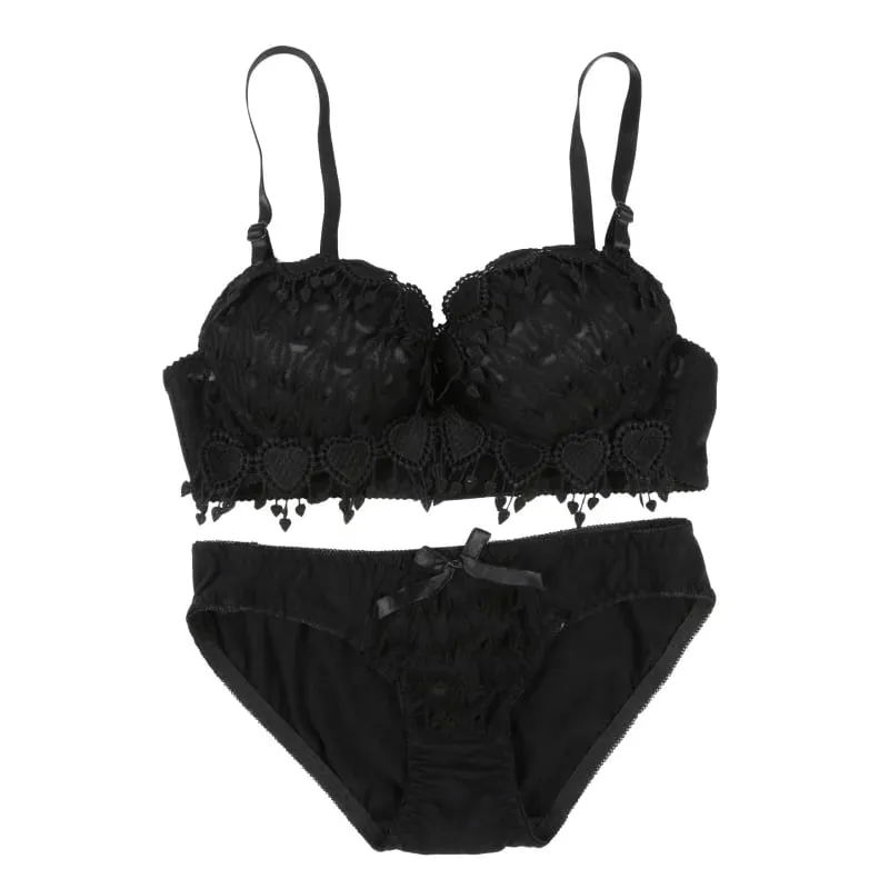 Push Up Bra Set Women Lingerie Underwear Sexy Floral Lace Underwear Set Lady Comfortable Thin Cup Brassiere Outfit