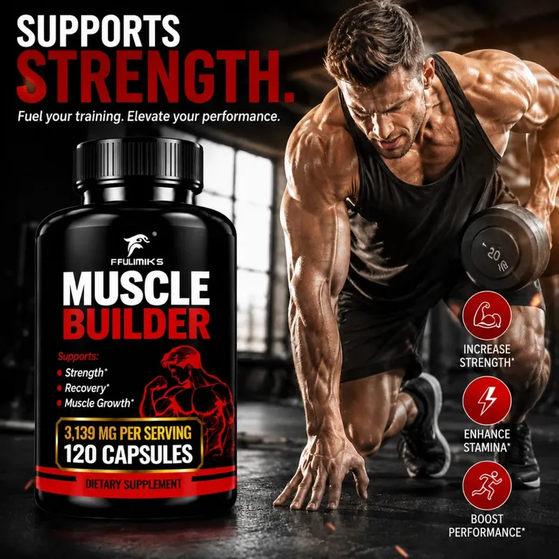 Muscle Builder Sports Capsules Supports Muscle Growth & Physical Strength Enhance Endurance Speed Up Recovery Reduce Fatigue