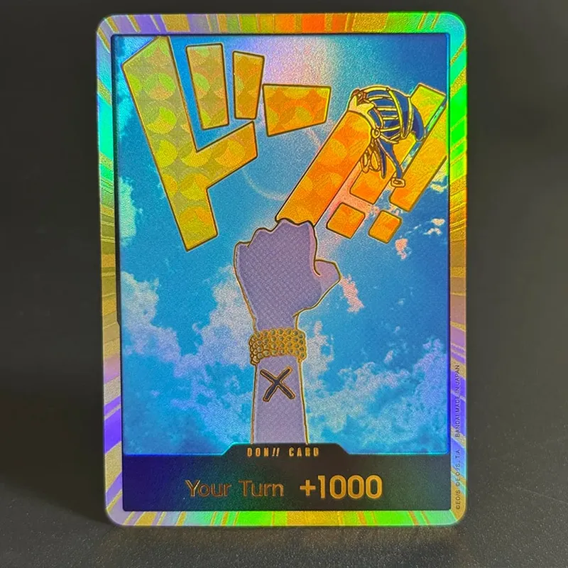 10PCS DON OPCG English TCG Gold DON!!! Collection Cards Zoro Ace Doflamingo Rebecca FOIL NM Refraction Flash Cards ToyGifts OPCG