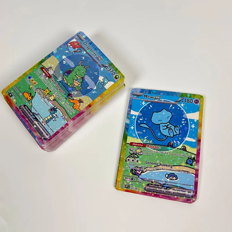 光沢のある 55 個かわいい DIY カードプロキシポケモンマイバブルフレンズホログラフィックアニメバージョンクラシックコレクションカードイーブイリザードン