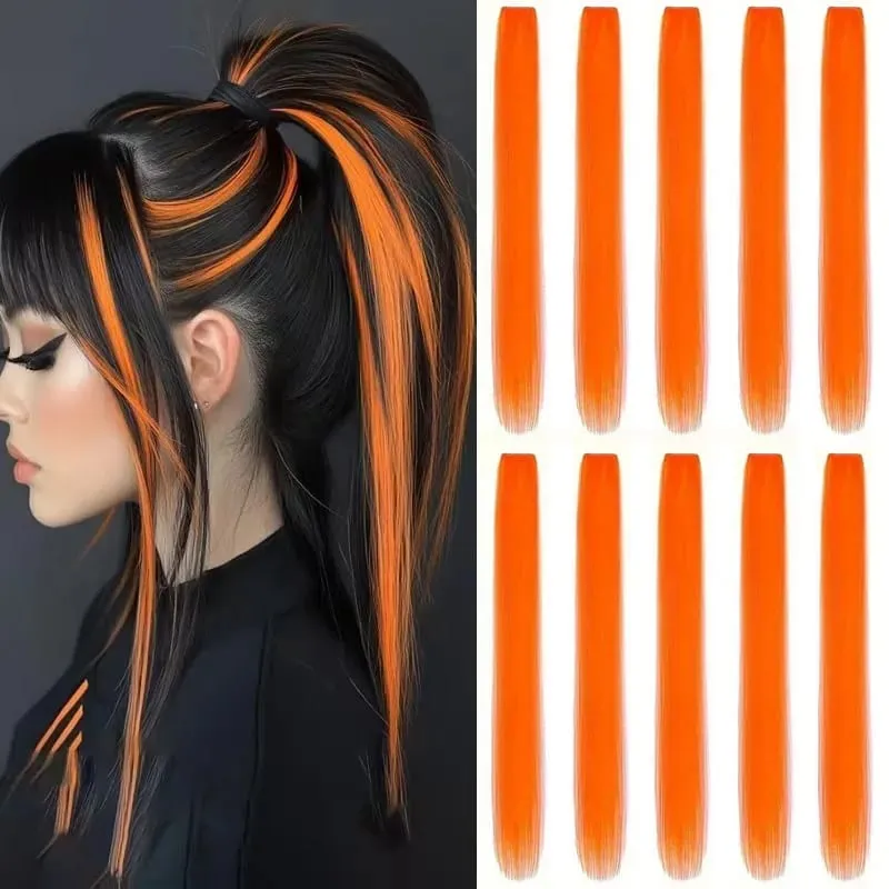 24Inch Synthetic 10pcs Long Straight Clip‑in Hair Extension Easy Install Hairpiece for Women Daily Party Hairstyle Accessory — image 11