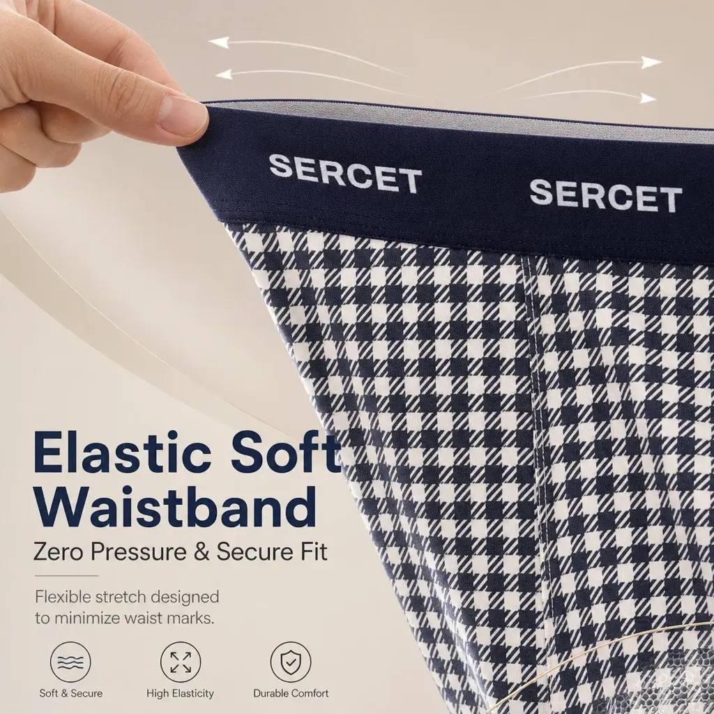 1/3PCS 95% Cotton Soft Boxers Striped/Dot/Plaid Knit Man Underwear Autumn Breathable Antibacterial 3D Mesh Crotch Men's Panties