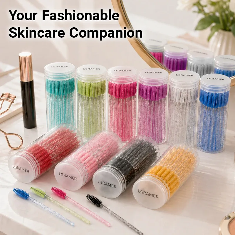 50/100 pcs Eyelash Extension Brush Disposable Eye Lashes Make Up Brushes Mascara Wand Applicator Multiple Colors Makeup Tools
