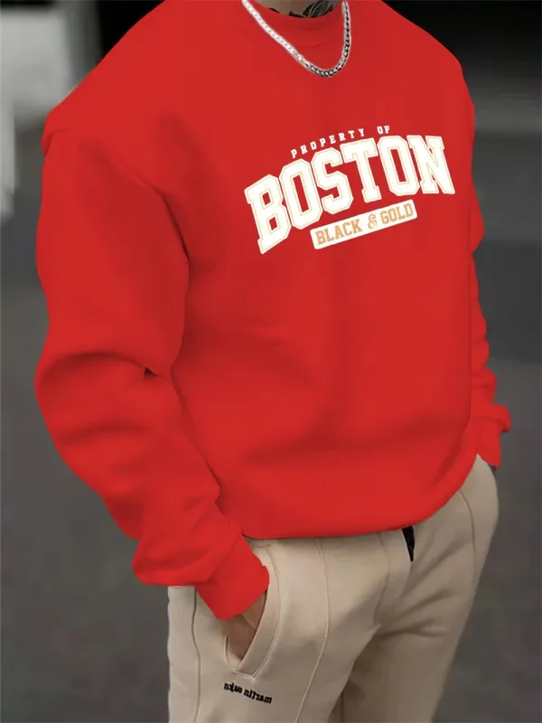 Simple Letters Pattern Sweatshirts For Men Fashion Trendy Streetwear 3D Printed Hoodies Cool Oversized Hip Hop Pullovers Tops