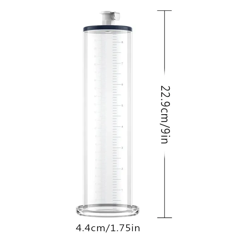 Manual Acrylic Penis Pump for Men with Pressure Gauge Clear Cylinders Vacuum Enlargement Masturbation Trainer Adult Sex Toy Set