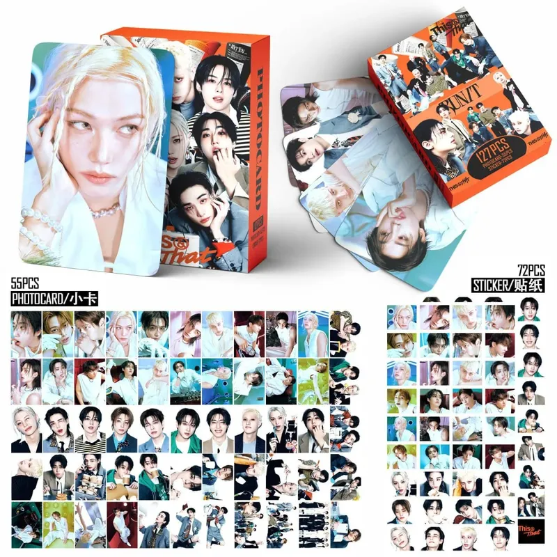 127 Korean Boy Group THIS&THAT Mini Cards Stickers Celebrity Photo Cards LOMO Cards Fan Collection Cards Gift