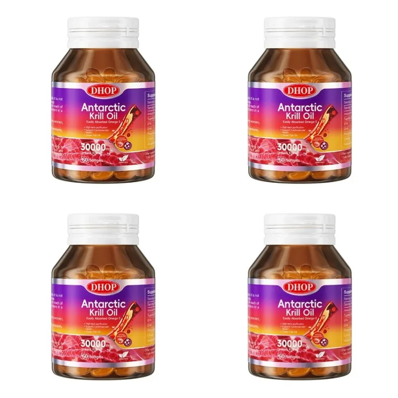 Antarctic Krill Oil Softgels 60 Capsules — 150mg EPA + 70mg DHA and Astaxanthin Support Antioxidant & Cardiovascular Health