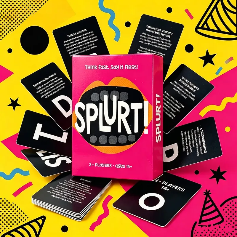 Splurt! Fast-Paced Card Game - Think Fast Say It First Party Strategy Board Game Group Activity for Family & Kids Toys Gifts