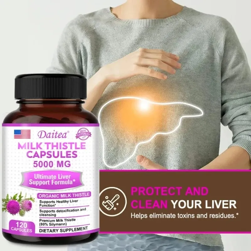 Milk Thistle with Dandelion Root - Antioxidant Liver & Kidney Health Support Supplement - Vegan Non-GMO Gluten Free