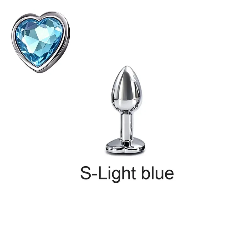 5 Sizes Metal Anal Plug Set with Heart Base Smooth Prostate Massage Butt Plug Sex Toys for Men Women Couples