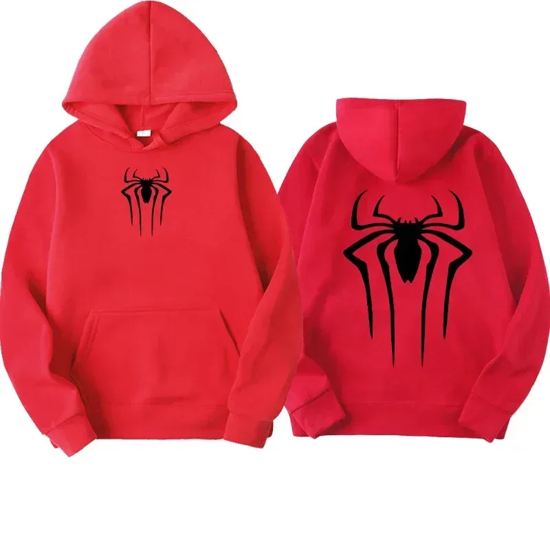Men's Sweatshirt Fashion Spider Print Hoodie Adult Casual Sports Top Autumn and Winter Outdoor Harajuku Hooded Men and Women Clo