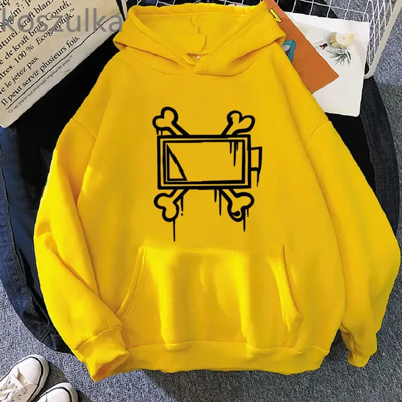 Cool Game Murder Cosplay Hoodie Drones Uzi Doorman Costume Unisex Bone Print Sweatshirt Casual Long Sleeve Hoodies Clothes