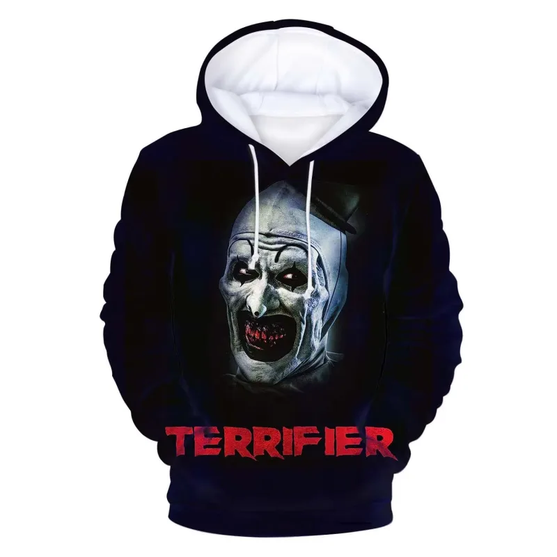 Horror Movie Terrifier 3D Print Hoodies Men Women Casual Streetwear Fashion Hoodie Sweatshirts Pullovers Tracksuits Man Clothing