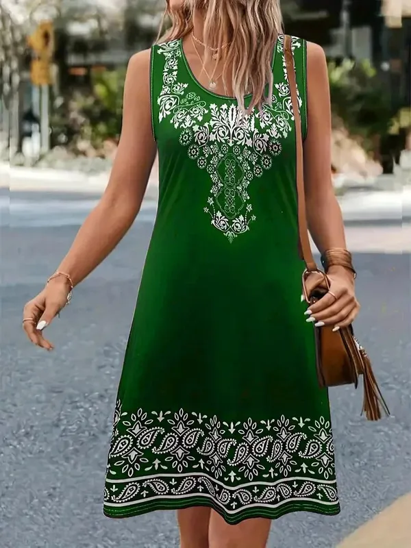 Moda Kolsuz 3D Baskılı Kadın Mini Elbiseler Yaz O-Boyun Sokak Kadın Gevşek Elbise Gündelik Elbise Y2k Bayan Giysileri Tops