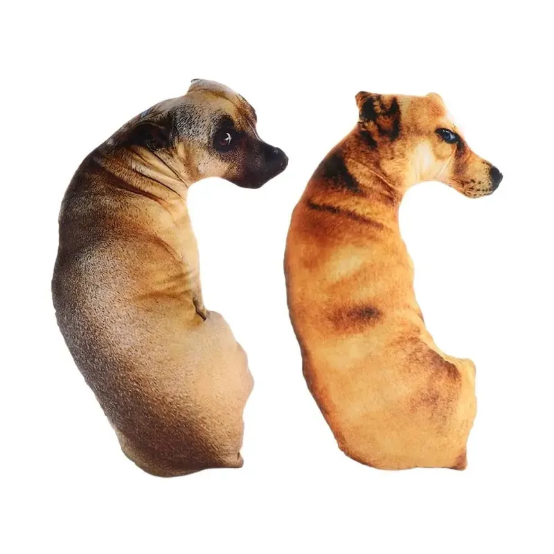 Cute 3D Lifelike Animal Throw Pillow Soft Dog Pillow Creative Cushion Office