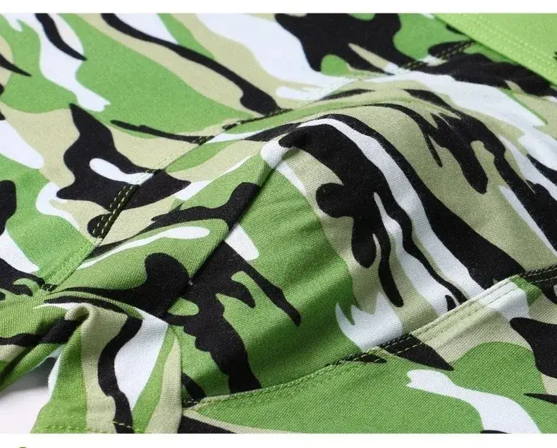 4Pcs Camouflage Boxer Men Underwear High-quality Bamboo Fiber High Elasticity Sexy Men Boxer Shorts Underwear Hombre Underpants