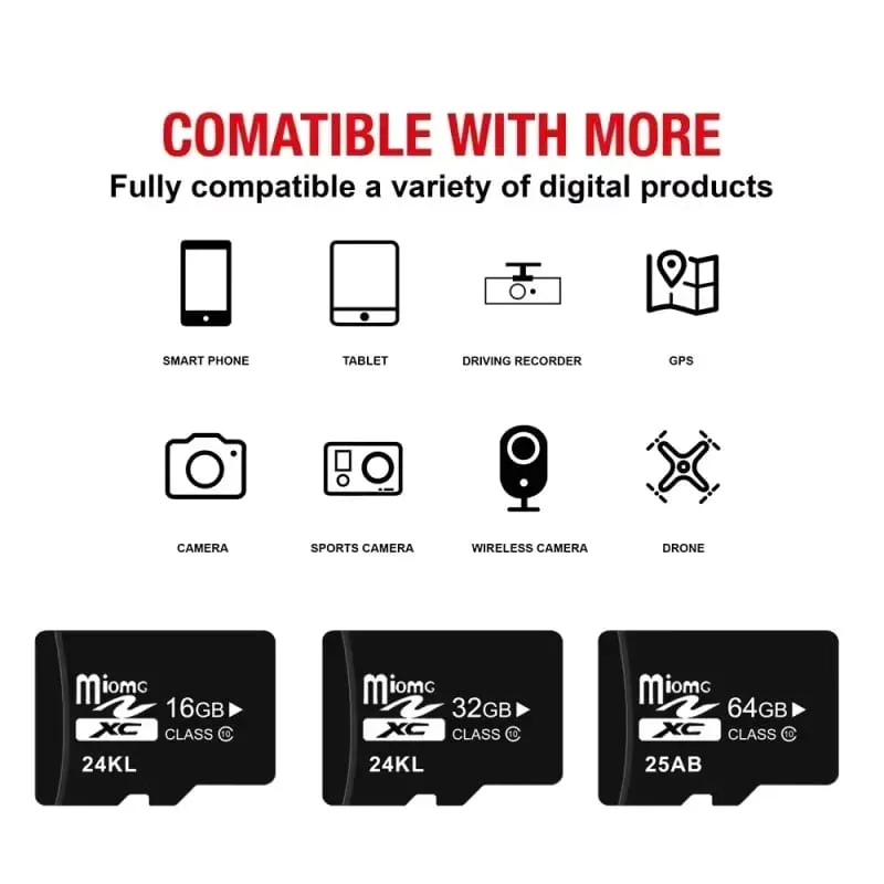 1/5PCS 10 Categories High-speed Memory card 4/8/16/32/64/128GB sd card Mini TF card is used to monitor the drone tachograph