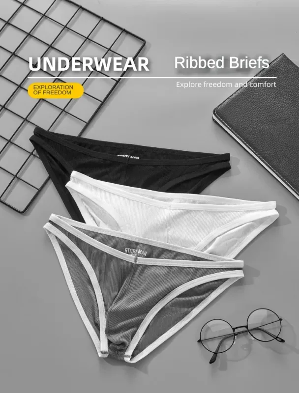 Panlalaking Single Layer Brief na Ultra Manipis na U Convex na Supot na Kasuotang Panloob na Nakakahinga ng Kahalumigmigan Sexy Summer Panties — image 2