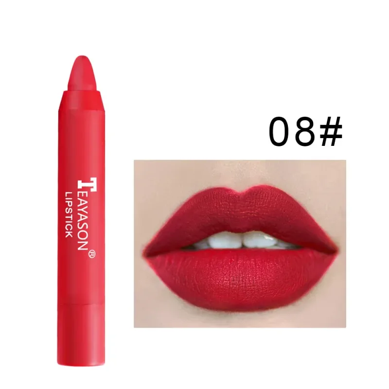 12 farben Samt Matte Lippenstifte Bleistift Wasserdicht Langlebig Sexy Rot Lippenstift auf-Stick Tasse Make-Up Lip Tint Stift kosmetik