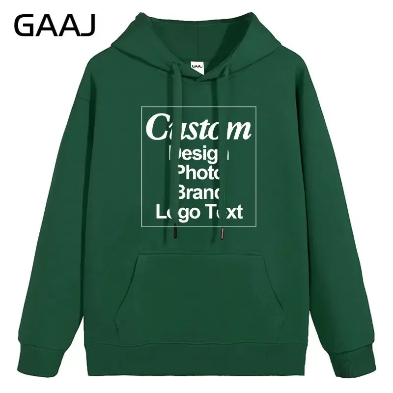 High Quality Custom Hoodie Cotton Sweatshirt Print Embroidery Brand Logo Text Photo Design Men Women Famliy Team Clothing 300g