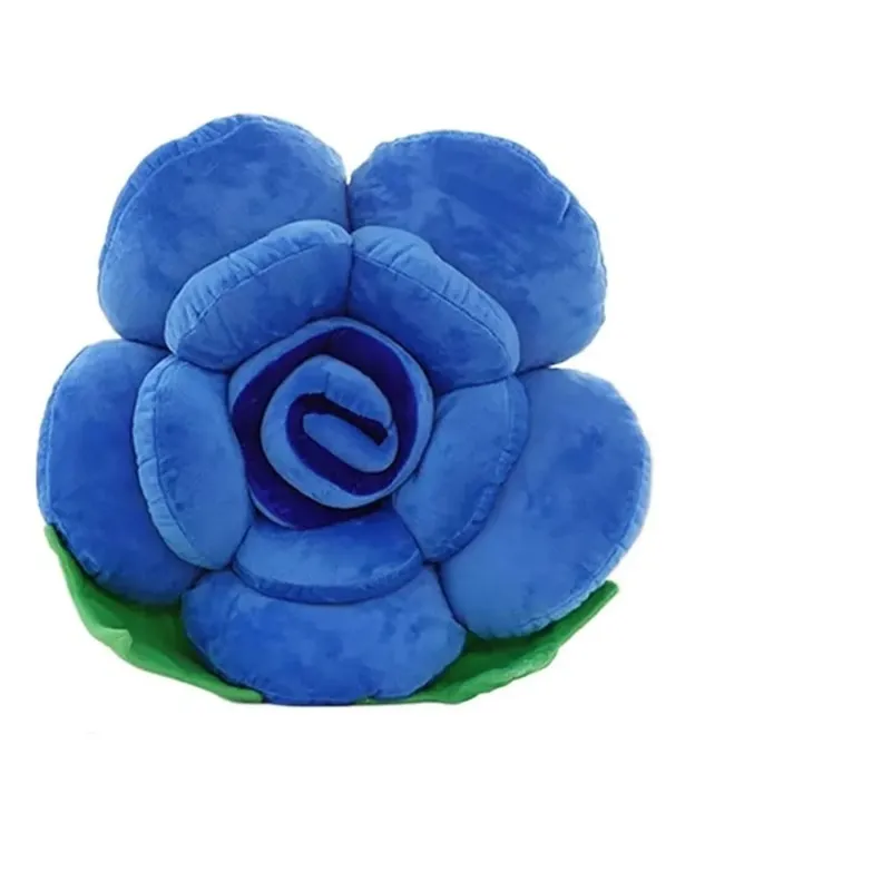 New Large Rose Shaped Pillow Plush Colorful Sofa Flower Cushion Simulated Car Interior Cushion Wedding Party Supplies
