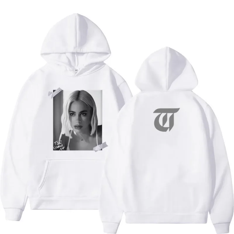 Singer Tini Stoessel Album Vintage Graphic Hoodie Men Women Aesthetic Trend Sportswear Long-sleeved Harajuku Casual Hoodies Tops