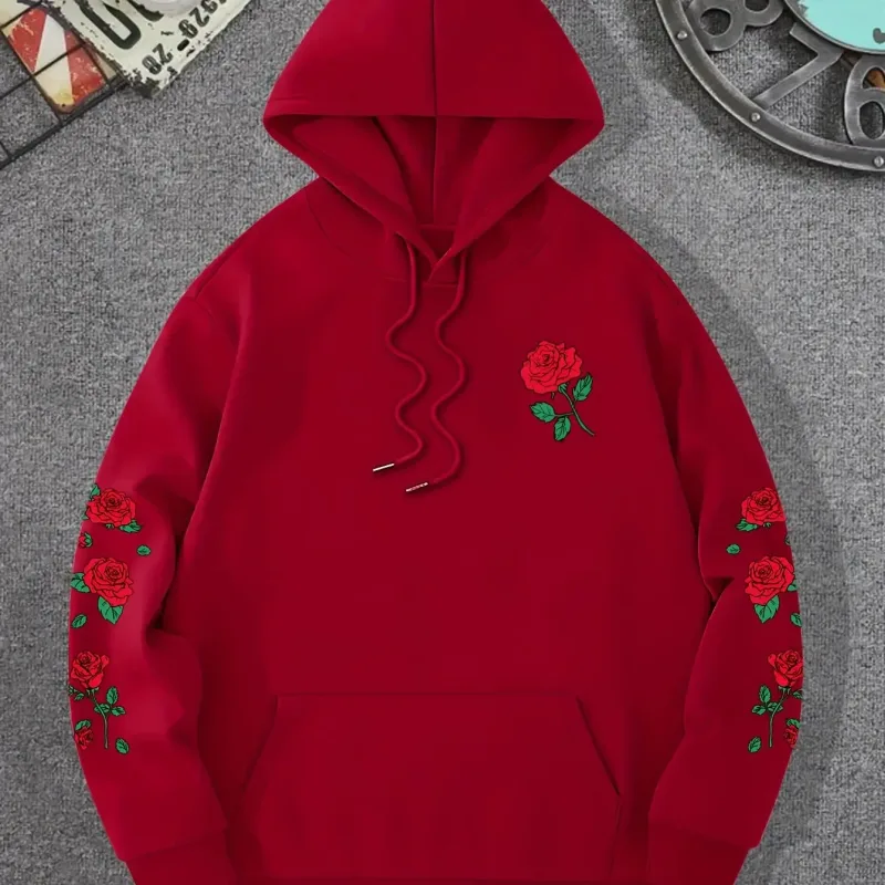 2025 New Winter Casual Men's Loose Fleece Warmth Hooded Sweatshirt Fashionable Trendy Casual Multi-purpose Walkaround 2D Hooded