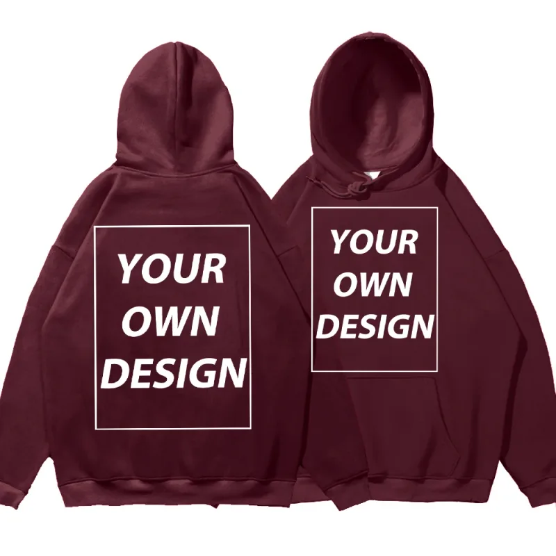 Angepasst DIY Druck Männer Frau Herbst Winter Hoodies Casual Klassische Pullover Einfache Bequeme Streetwear Weiche Warme Sport Kleidung