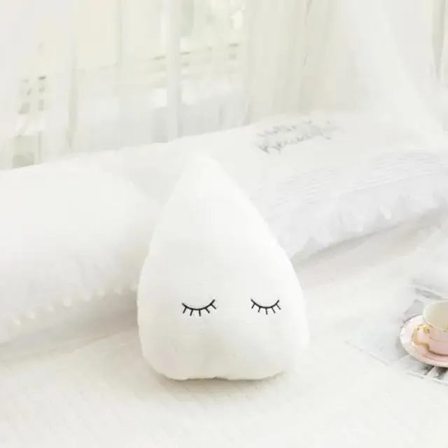 Hot Stuffed Cloud Moon Star Raindrop Plush Pillow Soft Cushion Toys For Children Baby Kids Girl Christmas Gift Room Car Decor