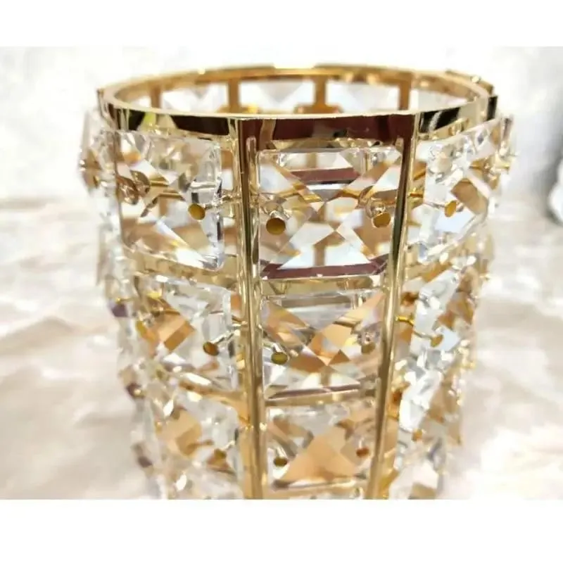 New Crystal Storage Cup Makeup Brush Eyebrow Pencil Storage Bottle Jewelry Storage Container European Cosmetics Storage Box