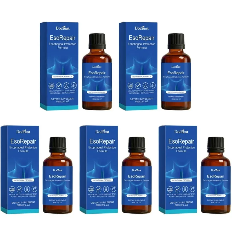 Docteat Esophageal Protection Liquid with Vitamin C Vitamin E Vitamin B6 Aloe Vera Extract Licorice Root Extract Formula 60 ML