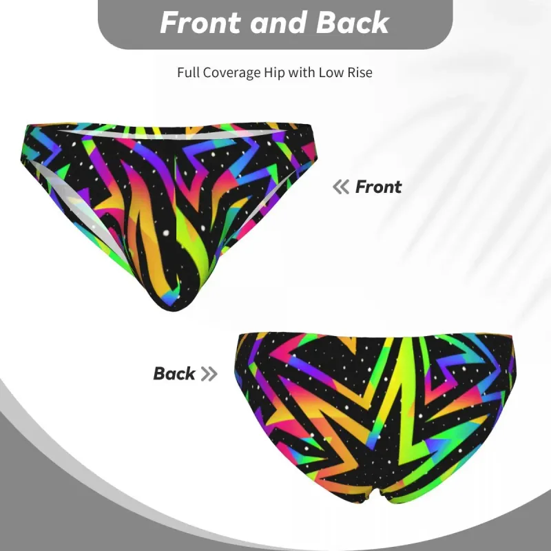 Men's Sexy Briefs Breathable Bikini Star Rainbow Geometric Pattern Men Underpants Low Cut Man Underwear Panties