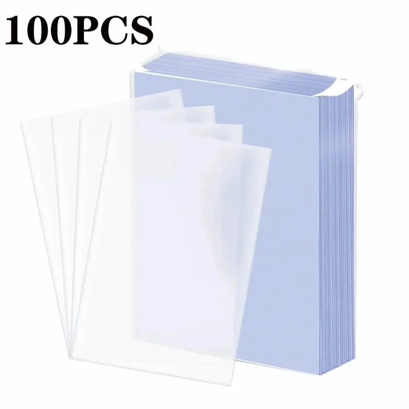 Paquet de 100 pochettes transparentes pour cartes de commerce, support de protection pour jeu Pokemon Tcg Yugioh, carte de sport de Baseball