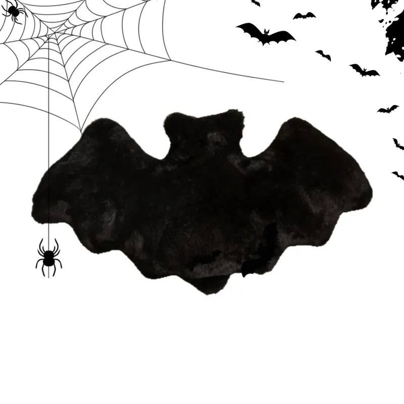 Halloween Bat Shaped Throw Pillow Cute Spooky Gothic Plush Cushion for Sofa Bed Car Living Room Dormitory Decor Gift
