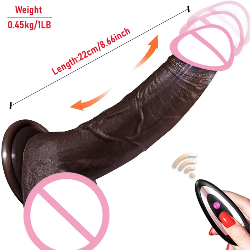 Sex Toy G-spot Anal Stimulation Vibrating for Women Big Telescopic Realistic Vibrating Dildo Vibrator Heating Thrusting Dildo
