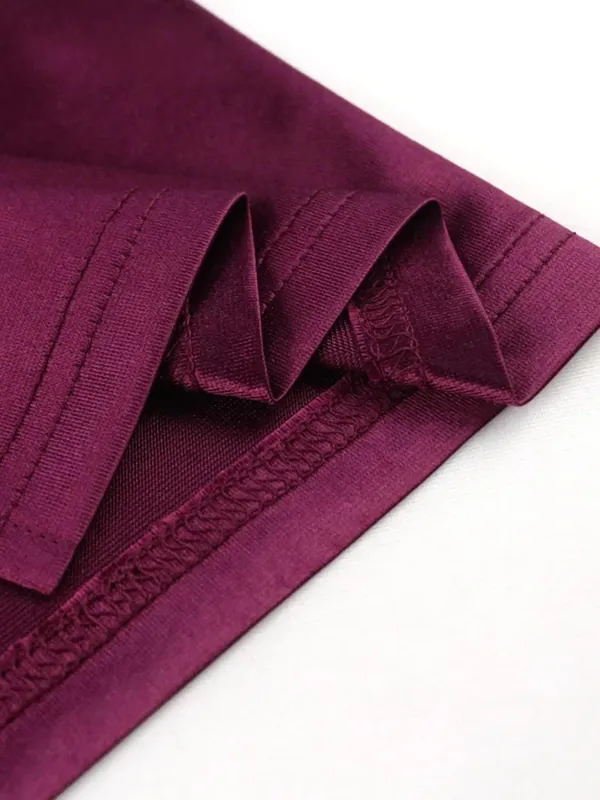 2026 Summer New Women's Color Ding Long Dress Solid Color Dress Split High Waist Temperament Bag Hip Commuter Dress