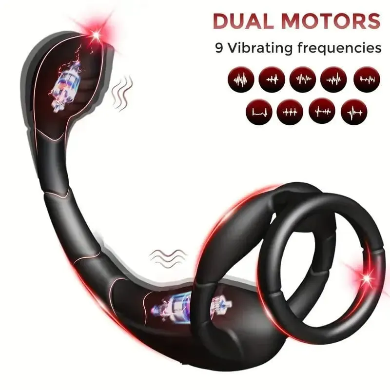 Scorpion Vibration Lock Ring Anal Opening Prostate Massager Magnetic Suction Charging Strong Earthquake Electric Para Hombre