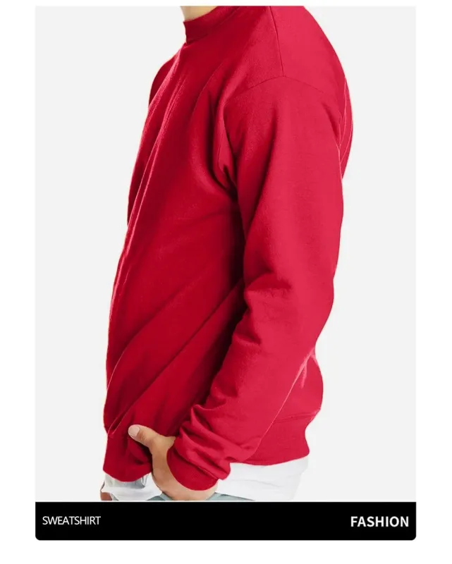 Powerhouse Gym Letter Printing Men Sweatshirts Winter Fleece Warm Hoodie Korean Loose Crewneck Pullovers Hip Hop Male Clothes
