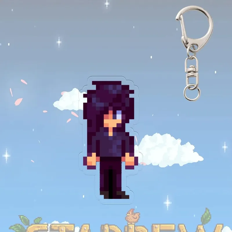 Alex Stardew Valley Schlüsselanhänger Elliott Spielfigur Anime Cartoon Cosplay Requisiten Haley Emily Pixel Student Kawaii Geburtstagsgeschenk