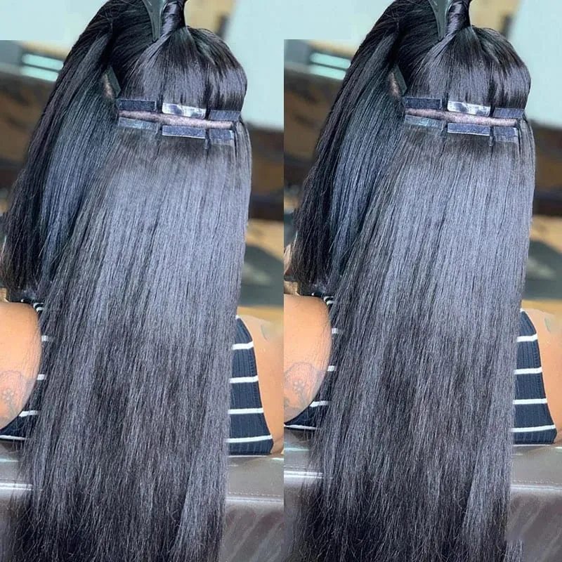 Tape sa Mga Extension ng Buhok Straight Remy Buhok ng Tao Seamless Invisible Skin Weft Remy Double Sided Adhesive Vietnamese Human Hair 50g/pack 16-26 pulgada