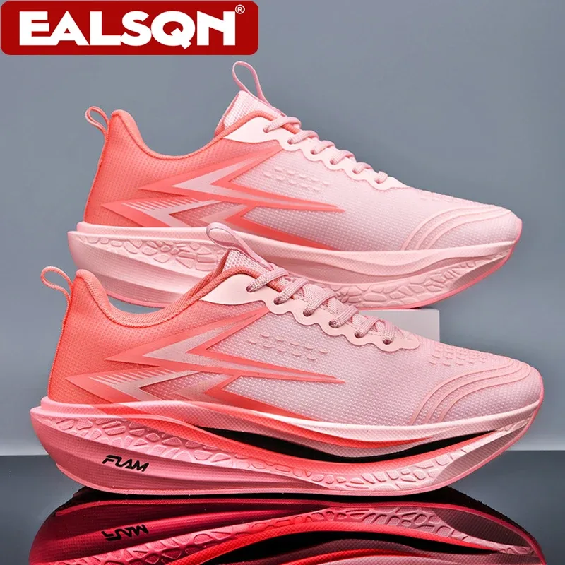 New Running Shoes Men's Speciality Marathon Sports Sneakers Breathable Lightweight Carbon Board Women's Athletic Tennis Non-skid