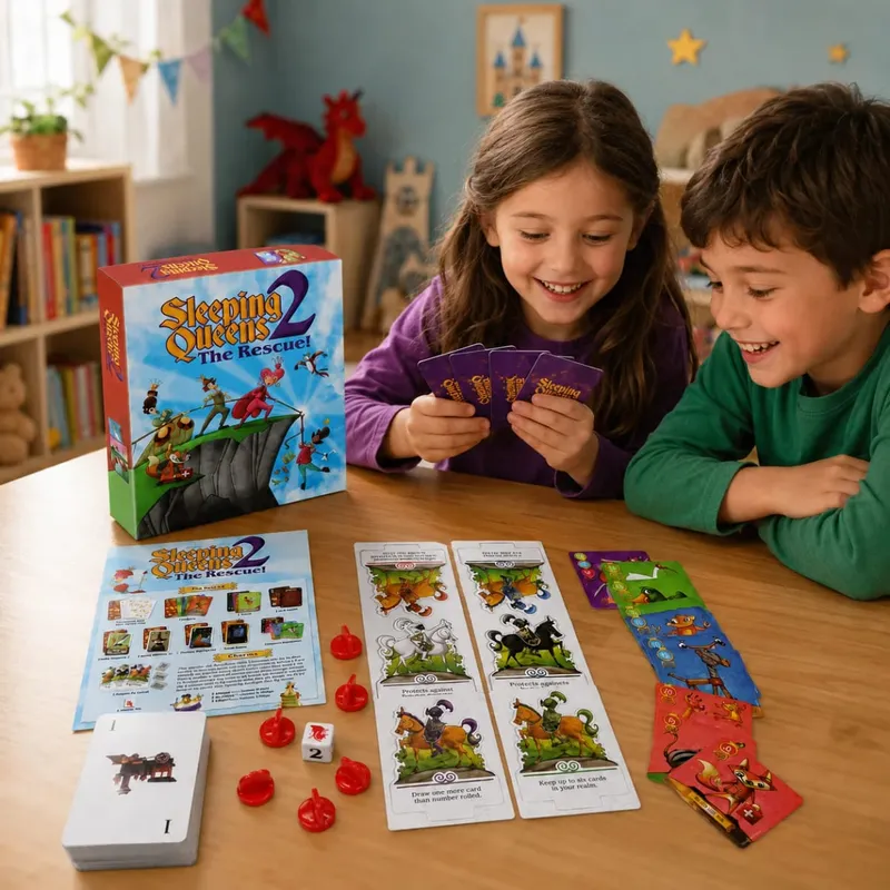 Sleeping Queens 2 The Rescue Fantasy Card Game Kids Strategy Adventure Family Party Travel English Version
