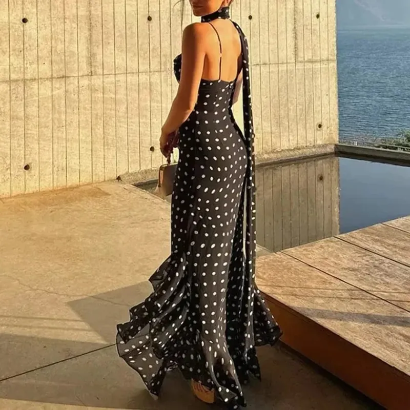 Hit Color Schlankheitskleider für Frauen, quadratischer Hals, ärmellos, hohe Taille, Temperament, langes Kleid, weiblicher Modestil