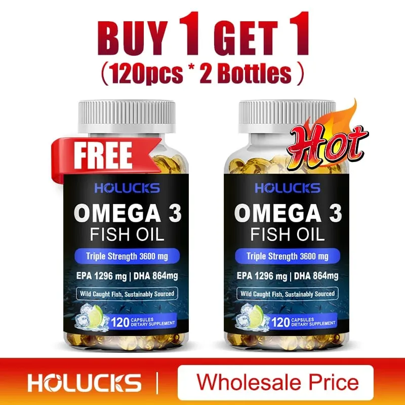 Omega 3 Fish Oil Supplement with EPA 1300mg DHA 900mg Support Heart & Brain Health Antioxidant Immune Energy Boost
