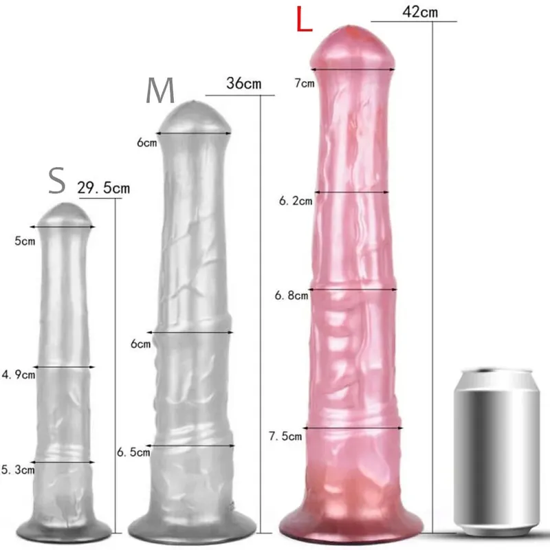3 size S M L Colorful Large Long Silicone Fantasy Horse Dildo With Suction Cup Anal Dildo Penis Sex Toys for Women Men