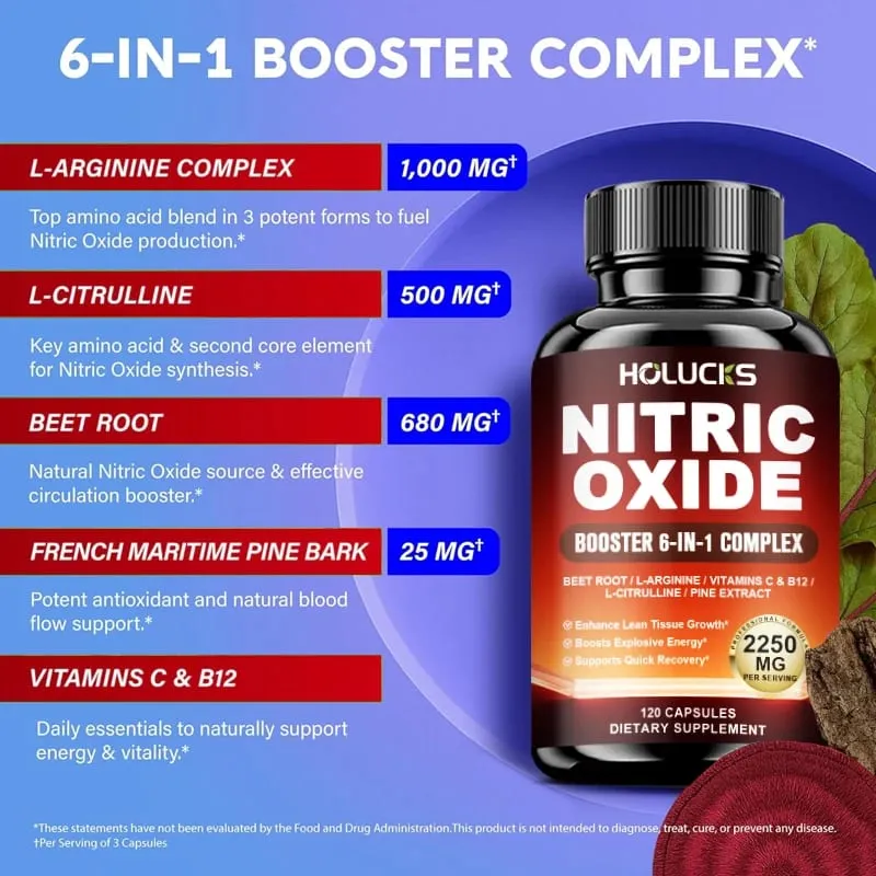 Nitric Oxide Booster Pre-Workout Boosts Muscle Pump Energy and Endurance Performance & Muscle Mass Beet Root Supplement